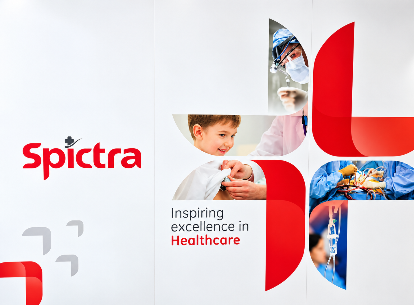 Spictra brand wall — Inspiring excellence in Healthcare