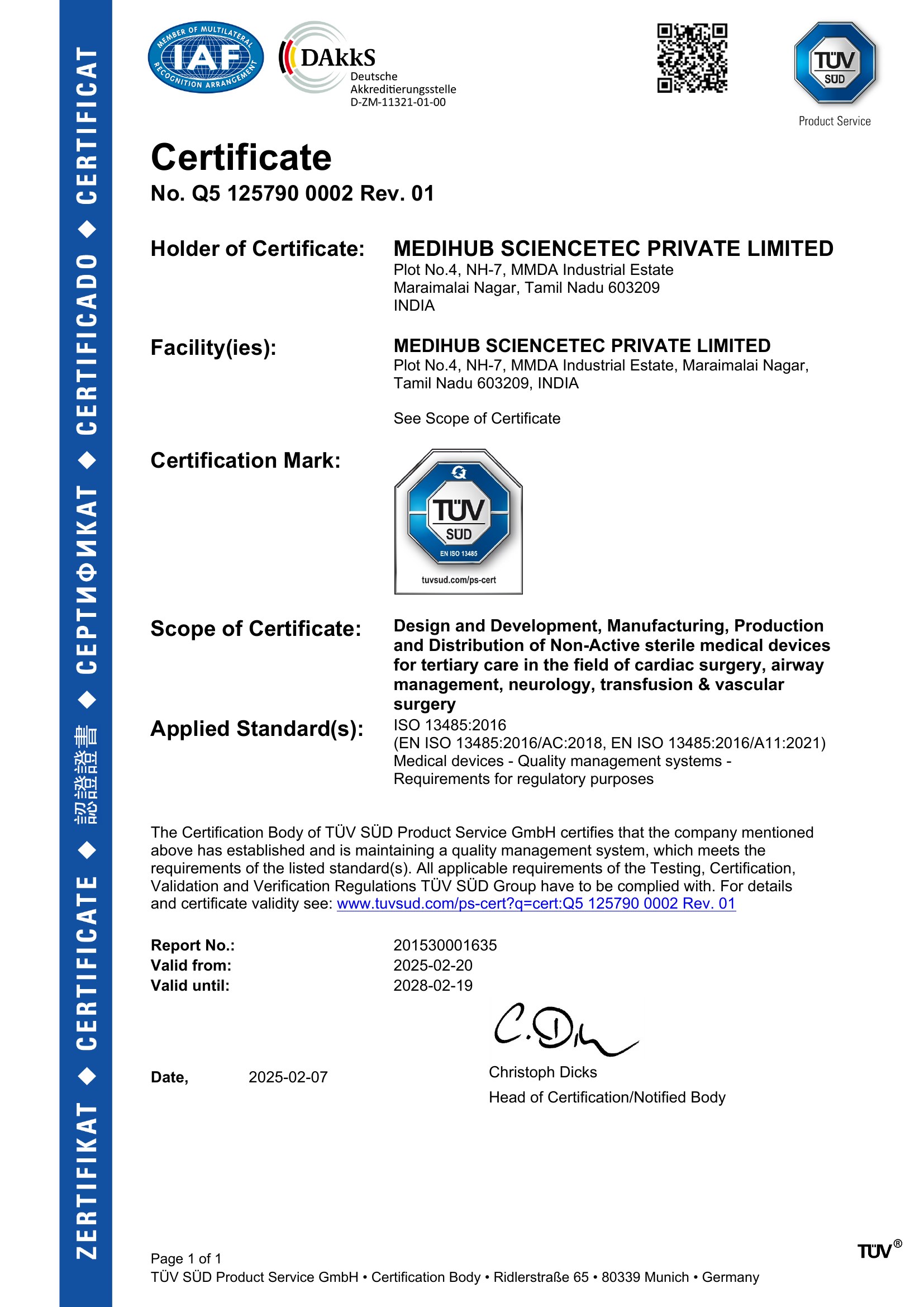 ISO 13485 2016